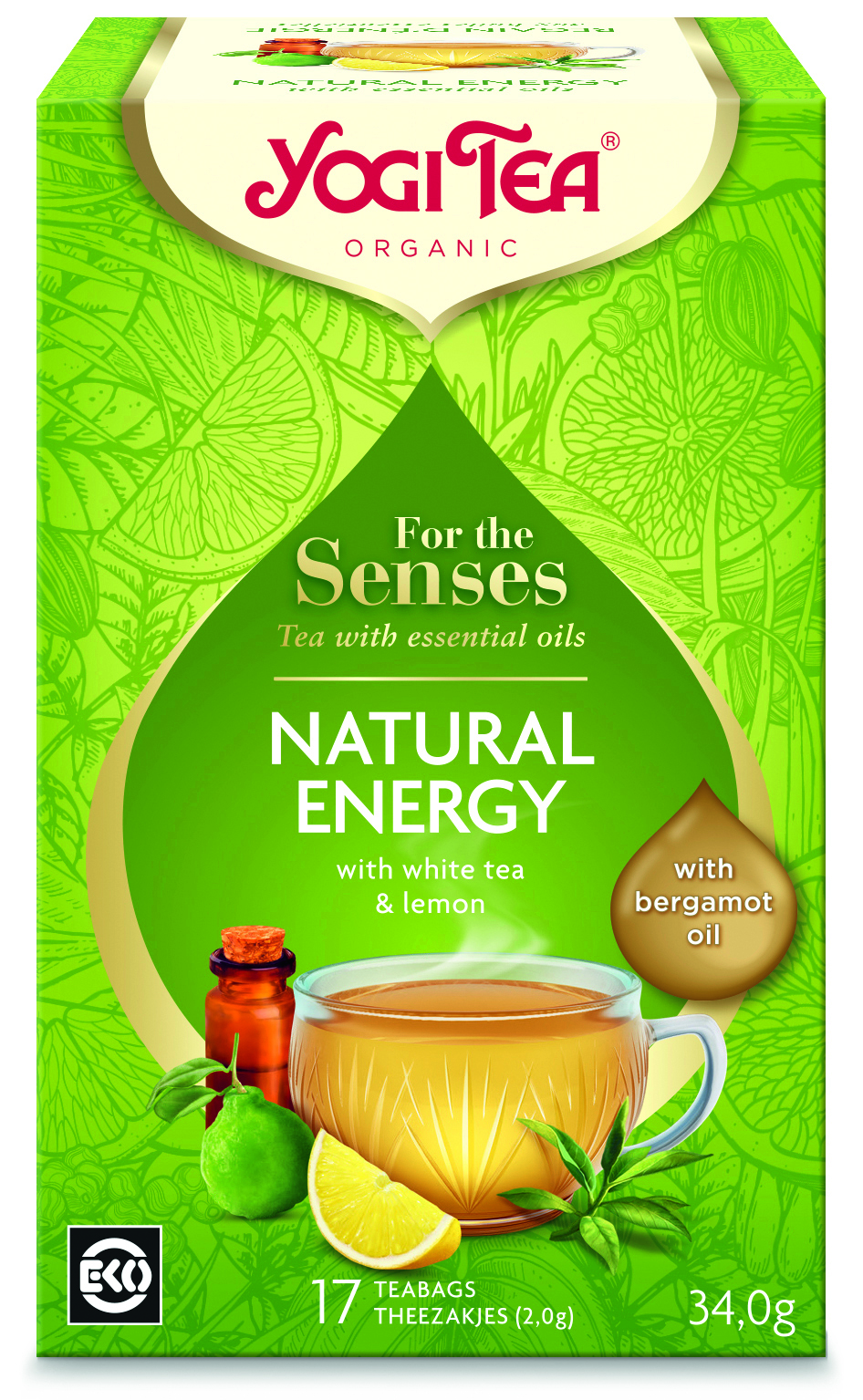 Yogi thé Pour les Sens Energie naturel bio 17 sachets